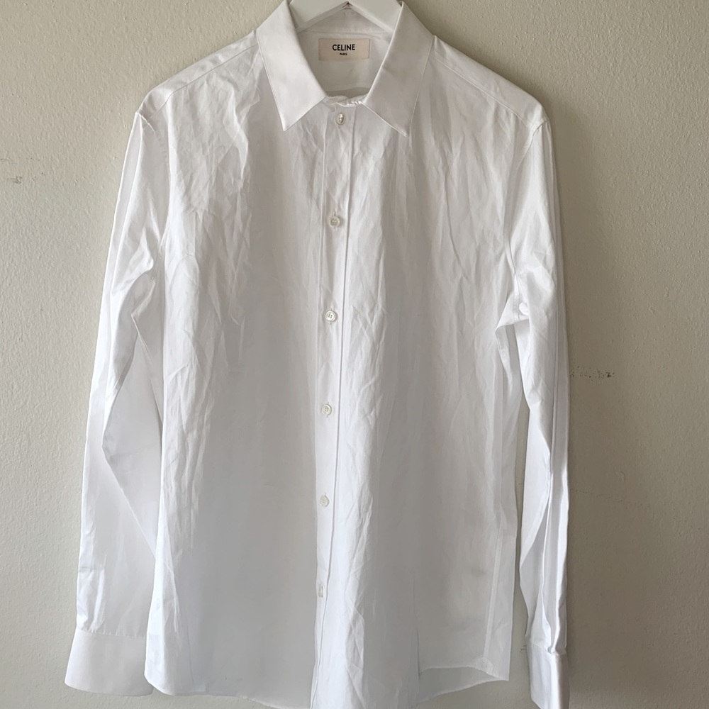 ❌SOLD❌NWT CELINE CLASSIC WHITE BUTTON UP SHIRT